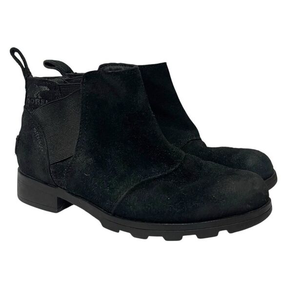 SOREL Girl’s Waterproof Suede Ankle Pull-On Booties 1Y - Picture 1 of 10